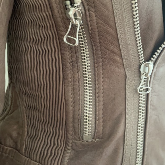 Joe’s Jeans Vintage Taupe Leather Moto Jacket XS - Picture 8 of 14